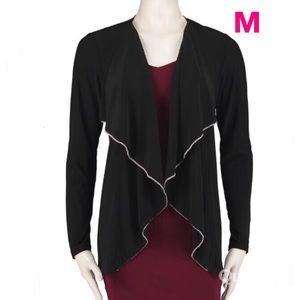 NWT Onyx Embellished Cascades Cardigan